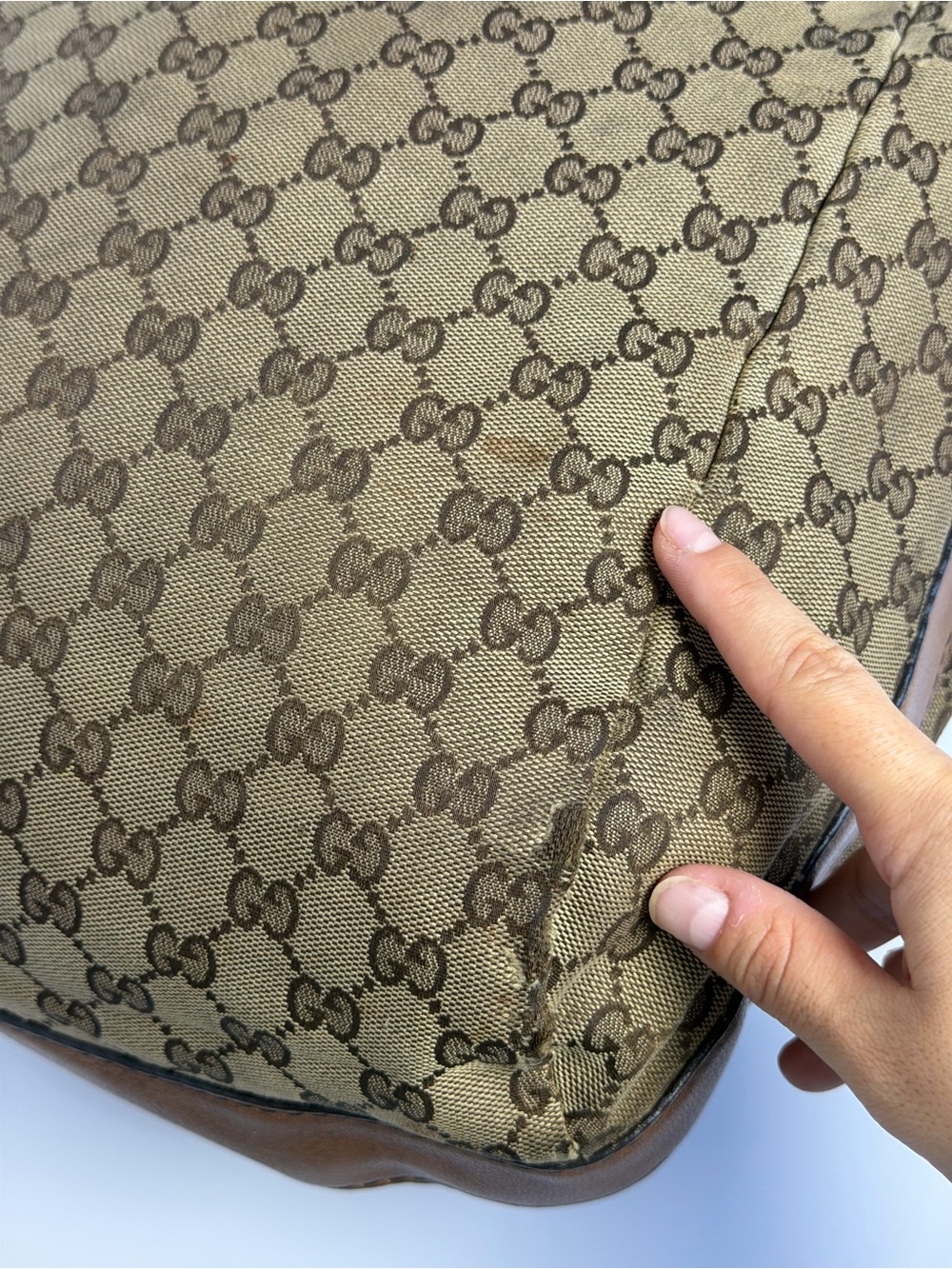 Gucci GG Monogram Canvas Hobo Shoulder Bag - Picture 11 of 16